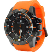 Reloj TROOPER naranja con correa de goma y caja de acero inoxidable