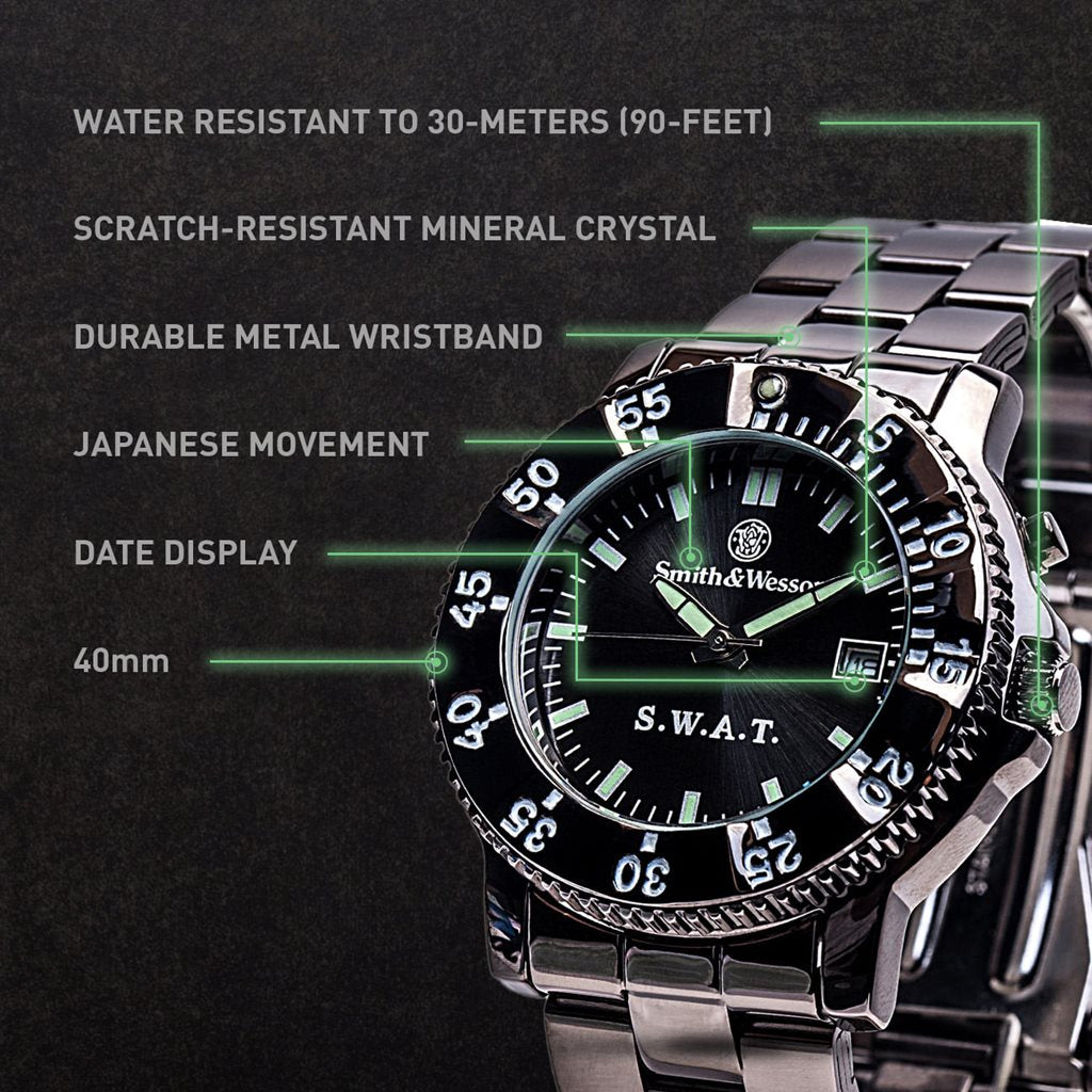 Reloj Smith & Wesson S.W.A.T. con correa metálica