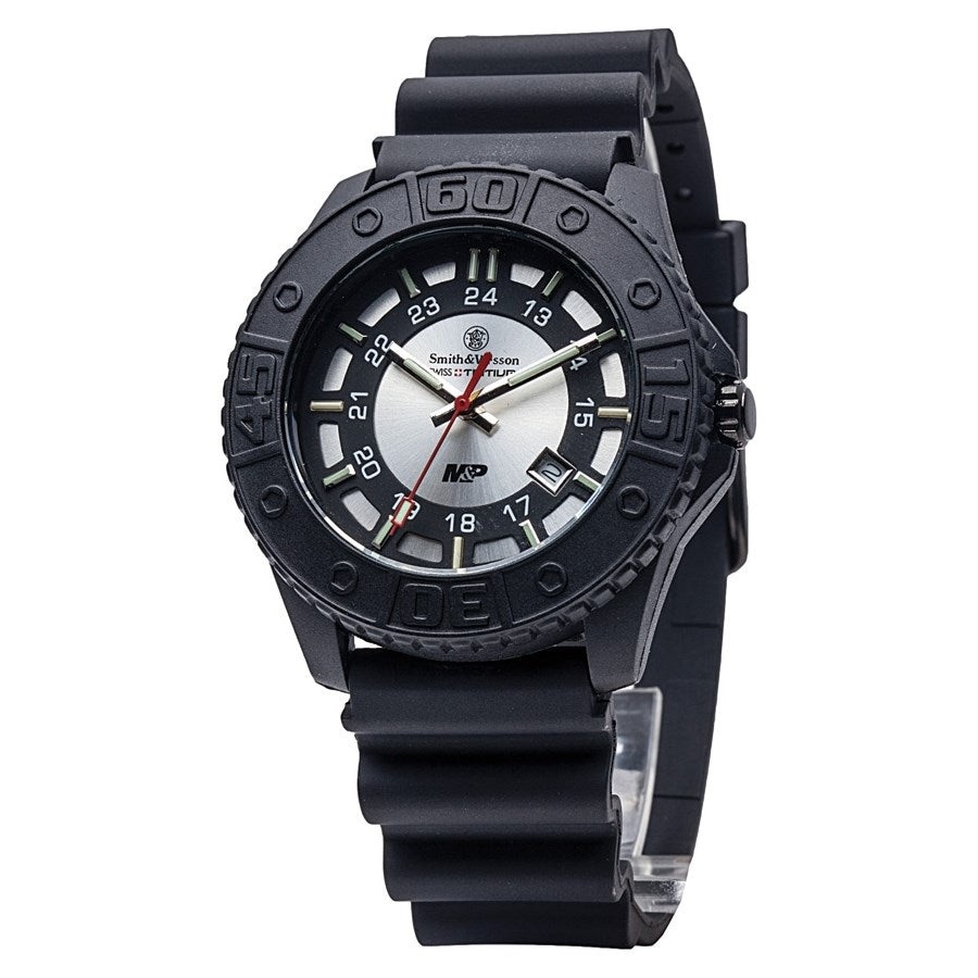 Reloj Smith & Wesson M&P con correa de goma gris SWW-MP18-GRY