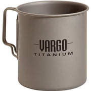 Taza de titanio VARGO IUM 450 ml con asas plegables y funda de transporte