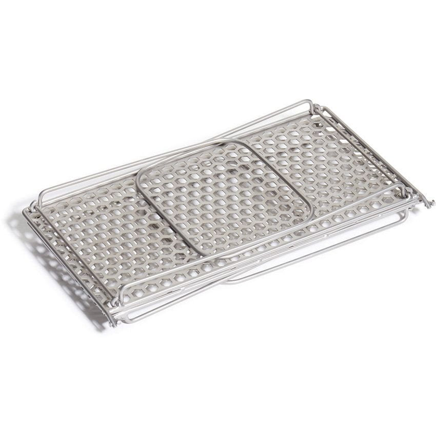 Parrilla plegable VARGO BIFOLD de titanio con funda de transporte