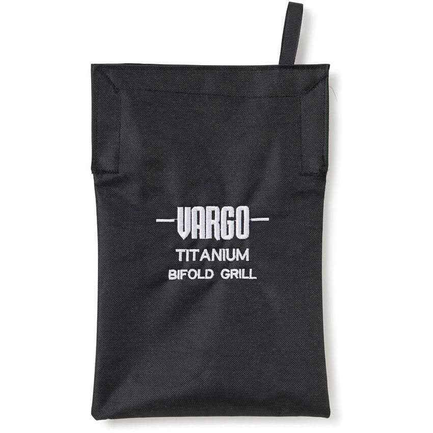 Parrilla plegable VARGO BIFOLD de titanio con funda de transporte