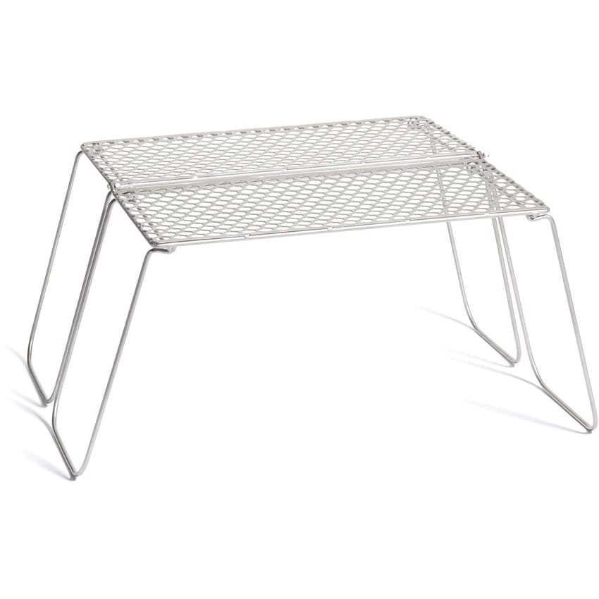Parrilla plegable VARGO BIFOLD de titanio con funda de transporte