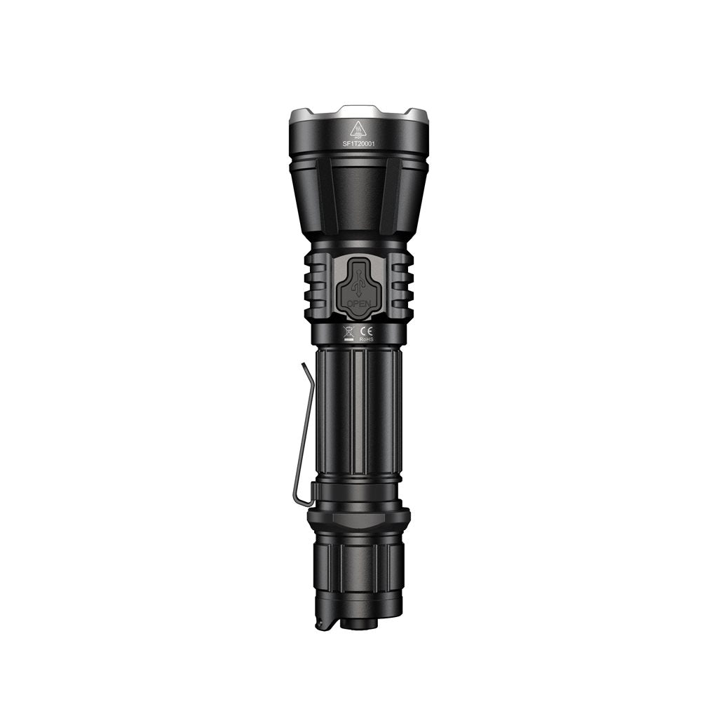 Linterna táctica recargable T2-70-SP 3300 lúmenes alcance 280 metros IPX8 cuerpo aluminio