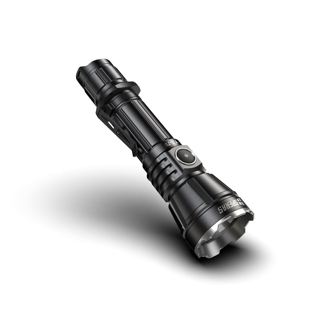 Linterna táctica recargable T2-70-SP 3300 lúmenes alcance 280 metros IPX8 cuerpo aluminio