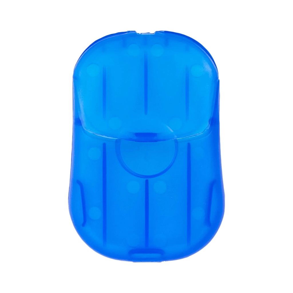Paquete plástico con 40 láminas de jabón ACTIVE-WASH, dimensiones 7,5 x 7,5 x 0,5 cm