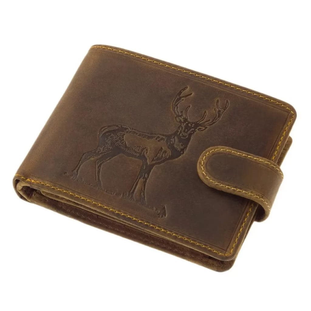 Cartera de cuero GreenDeed JELEN con motivo de ciervo en caja de regalo