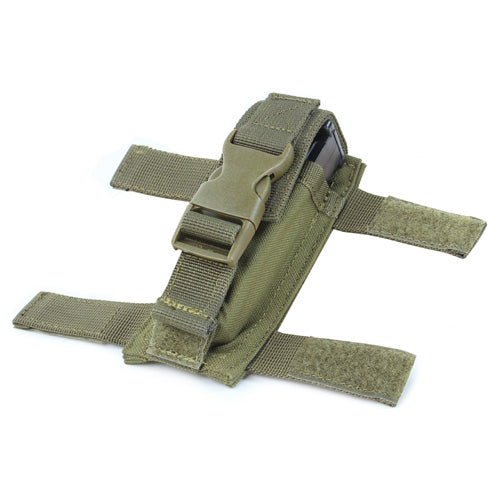 Cinturón táctico 5 cm con dos fundas para cargador de pistola, color verde
