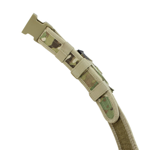 Cinturón táctico con dos fundas para cargadores, hebilla fastex, ancho aprox. 5 cm