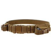Cinturón táctico COYOTE con dos fundas desmontables para cargadores de pistola, cierre fastex, ancho 5 cm