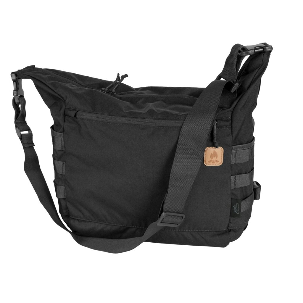 Bolsa BUSHCRAFT SATCHEL Cordura negra con correa desmontable y paneles PALS/MOLLE
