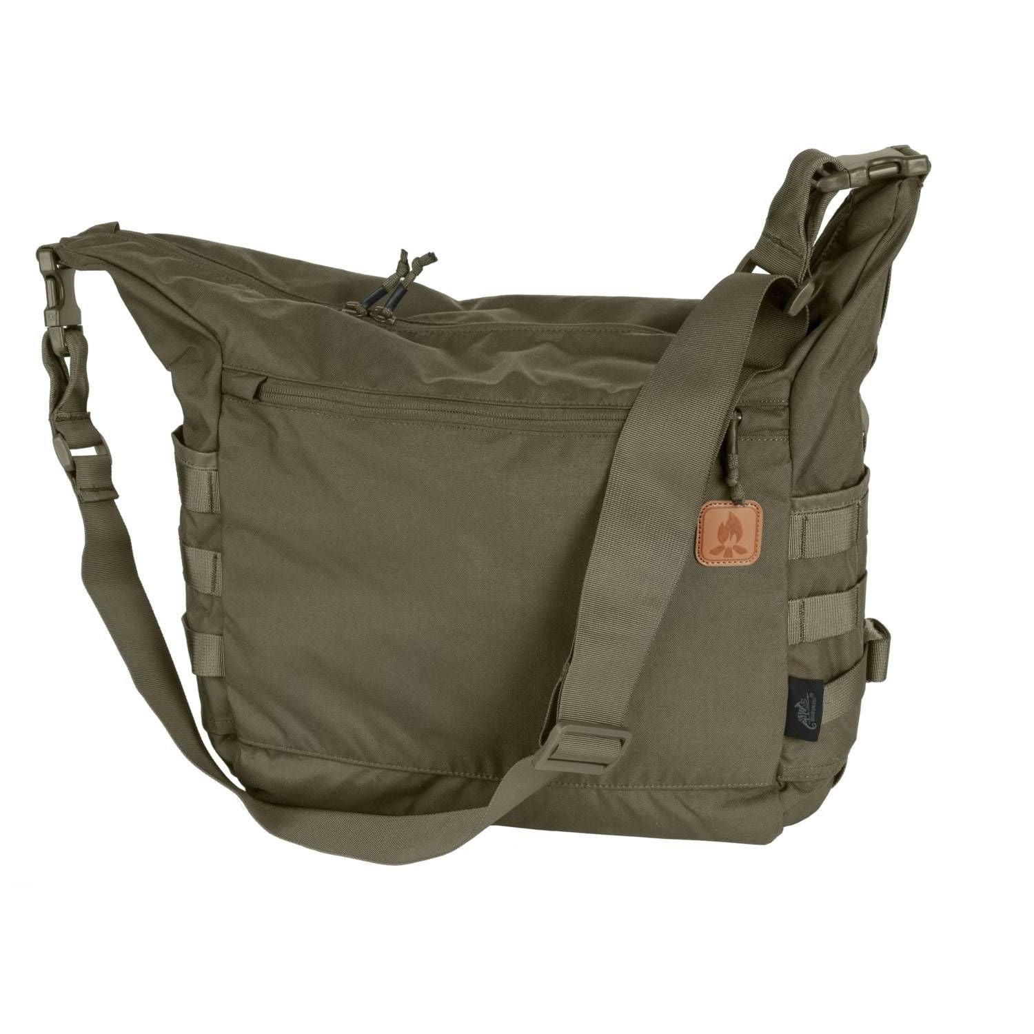 Bolsa BUSHCRAFT SATCHEL Cordura negra con correa desmontable y paneles PALS/MOLLE