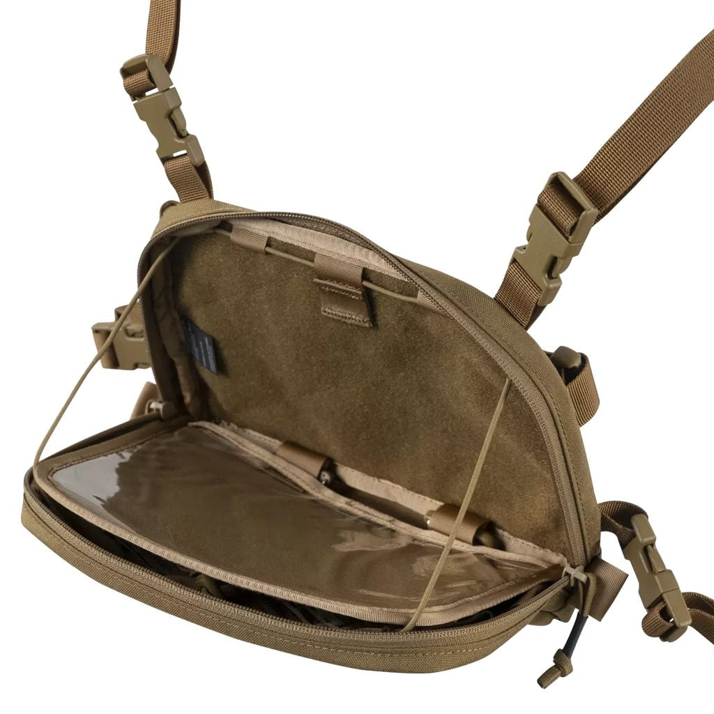 Bolsa pectoral NUMBAT® SMALL negra, variante compacta convertible en riñonera