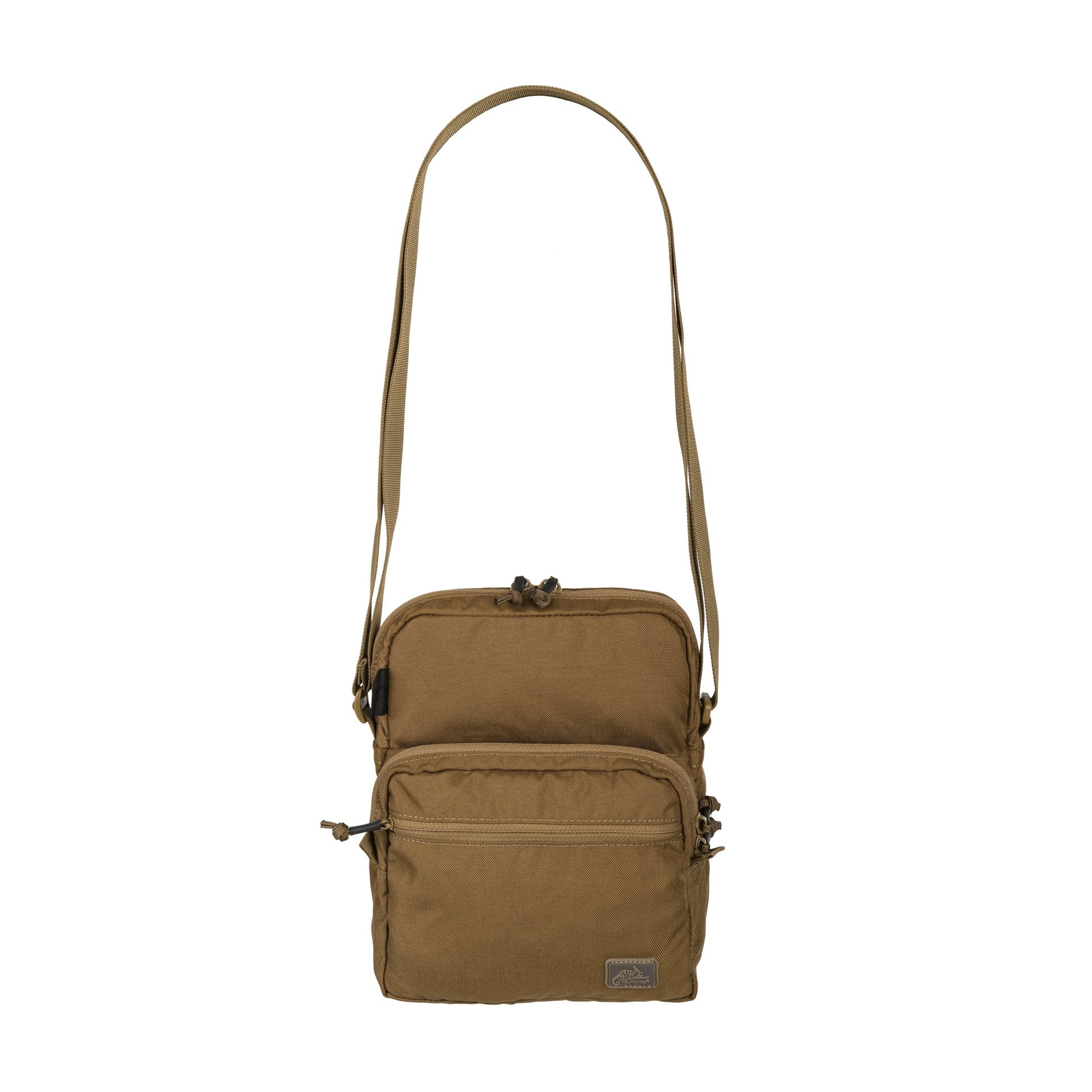 Bolsa de hombro EDC Compact negra HELIKON-TEX con dos bolsillos frontales y bolsillo trasero con velcro