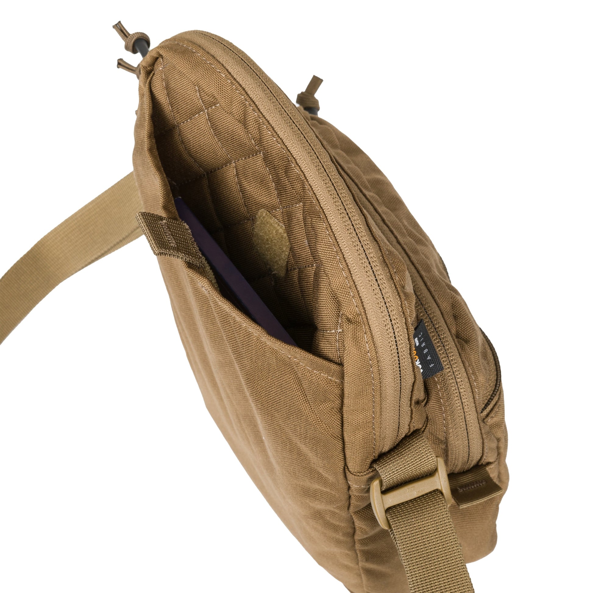 Bolsa de hombro EDC Compact negra HELIKON-TEX con dos bolsillos frontales y bolsillo trasero con velcro