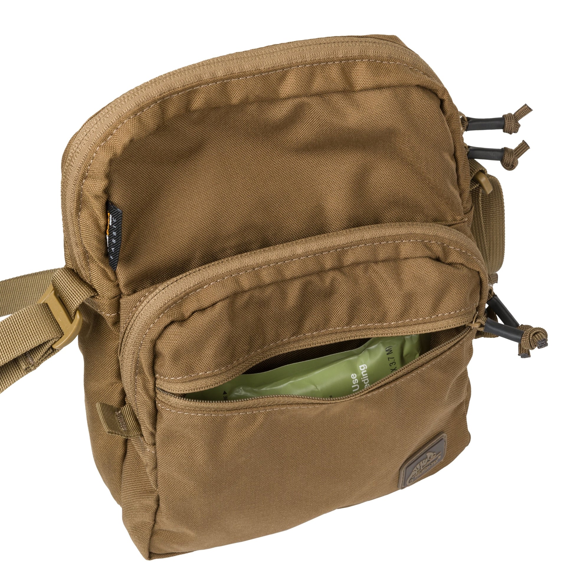 Bolsa de hombro EDC Compact negra HELIKON-TEX con dos bolsillos frontales y bolsillo trasero con velcro
