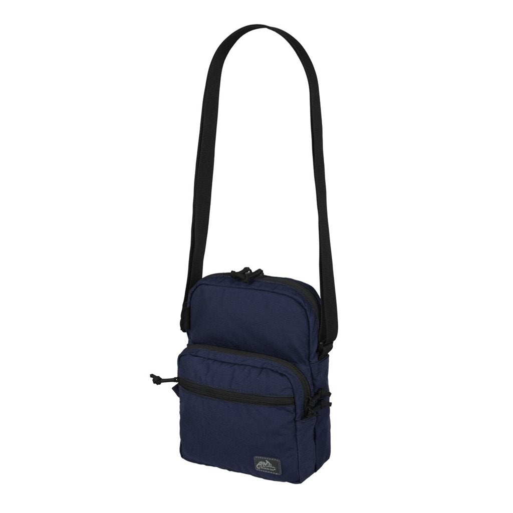 Bolsa de hombro EDC Compact negra HELIKON-TEX con dos bolsillos frontales y bolsillo trasero con velcro