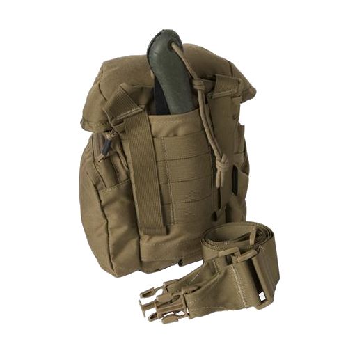 Bolsa bandolera ESSENTIAL KITBAG negra, Cordura, 2,5 L, 22x12x9 cm, correa extraíble compatible MOLLE/PALS