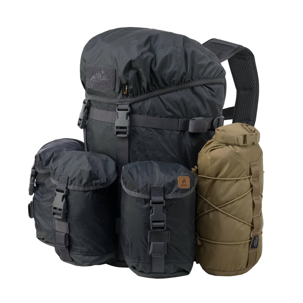 Vak FOXHOLE negro: bolsa resistente con correa ajustable, uso hombro/cintura y compatible con MOLLE/PALS