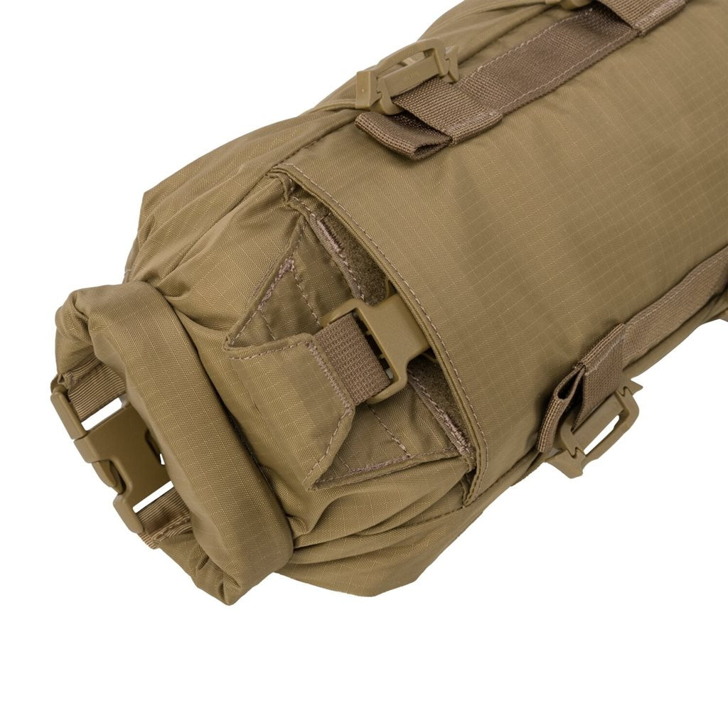 Vak FOXHOLE negro: bolsa resistente con correa ajustable, uso hombro/cintura y compatible con MOLLE/PALS