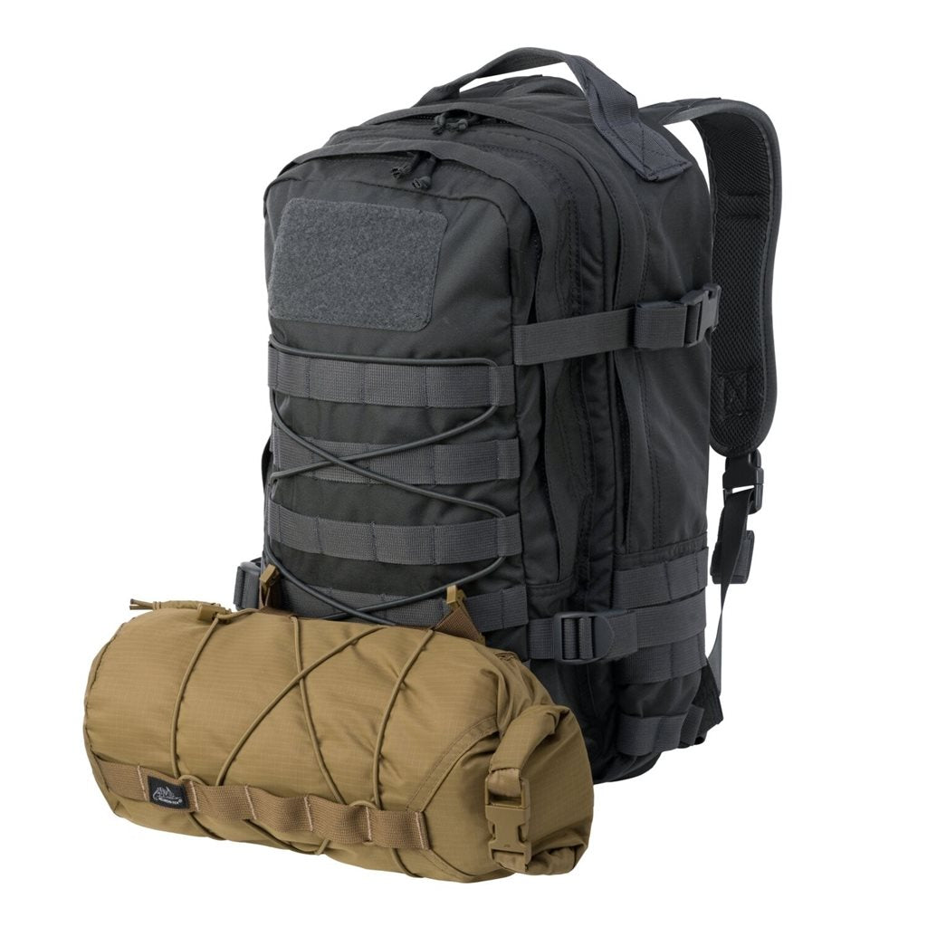 Vak FOXHOLE negro: bolsa resistente con correa ajustable, uso hombro/cintura y compatible con MOLLE/PALS