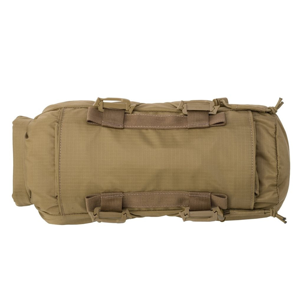Vak FOXHOLE negro: bolsa resistente con correa ajustable, uso hombro/cintura y compatible con MOLLE/PALS