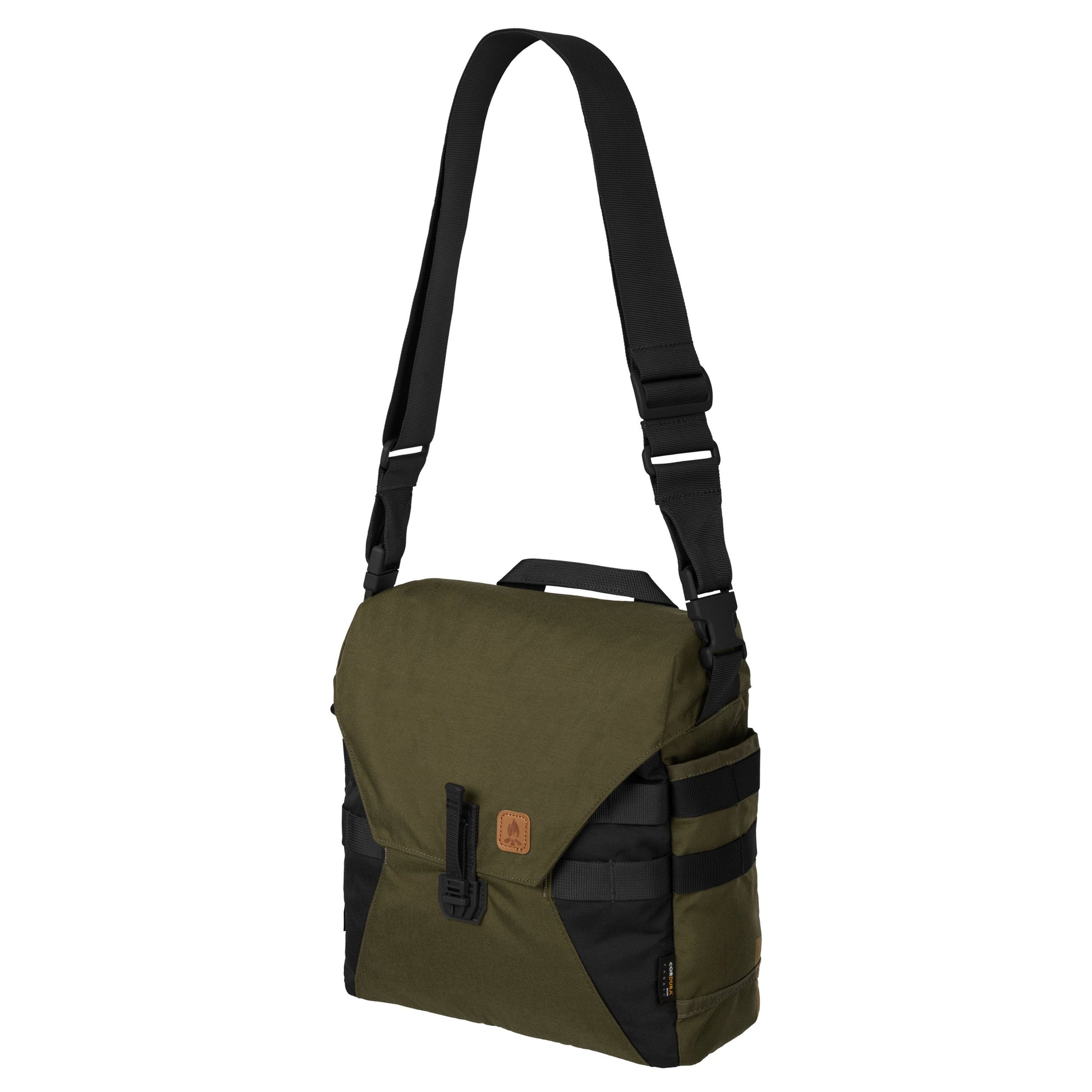 Bolsa bandolera HAVERSACK negra con sistema MOLLE/PALS y dos bolsillos Helikon-Tex