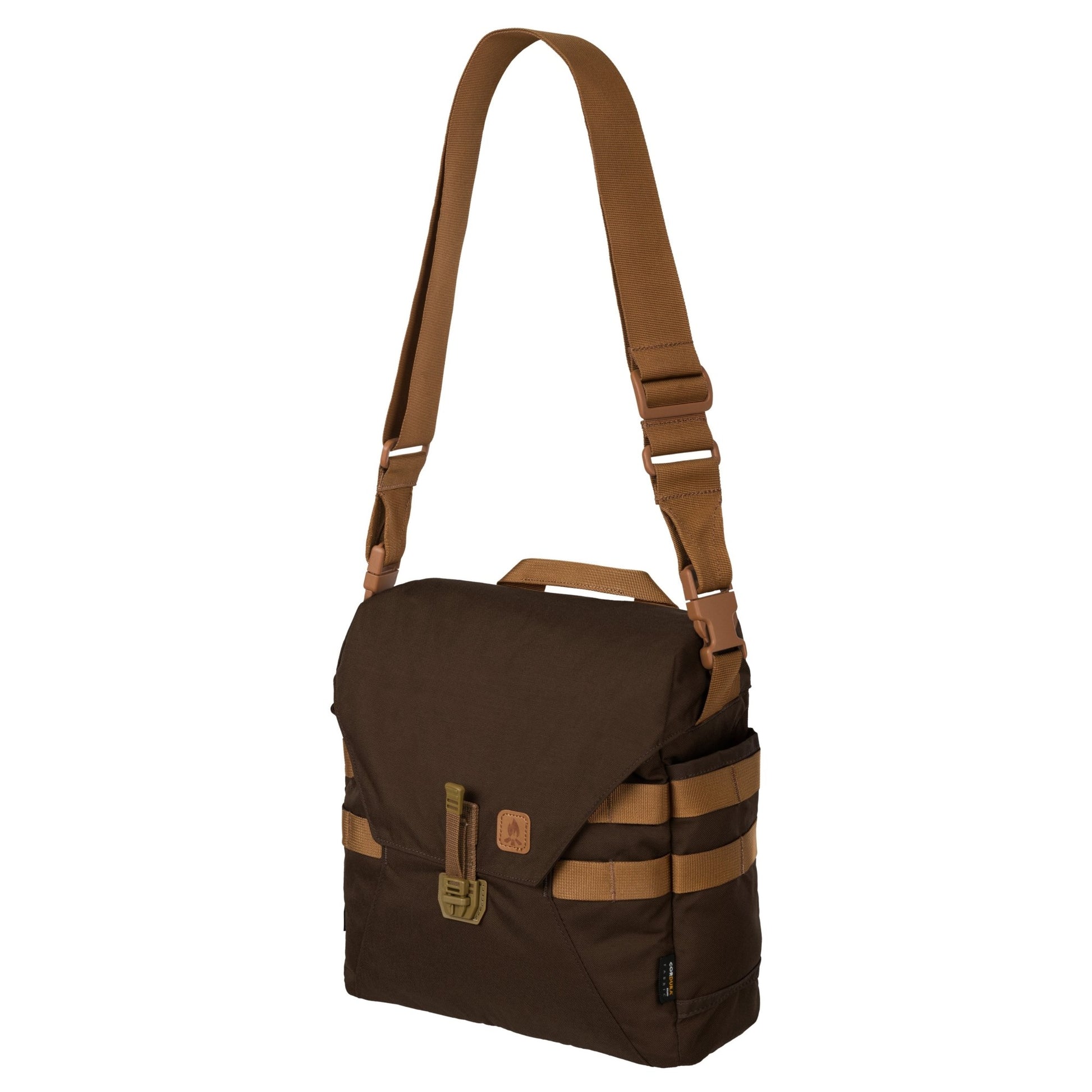 Bolso bandolera Haversack Earth Brown/Clay con sistema MOLLE/PALS, dos bolsillos exteriores y dos compartimentos interiores