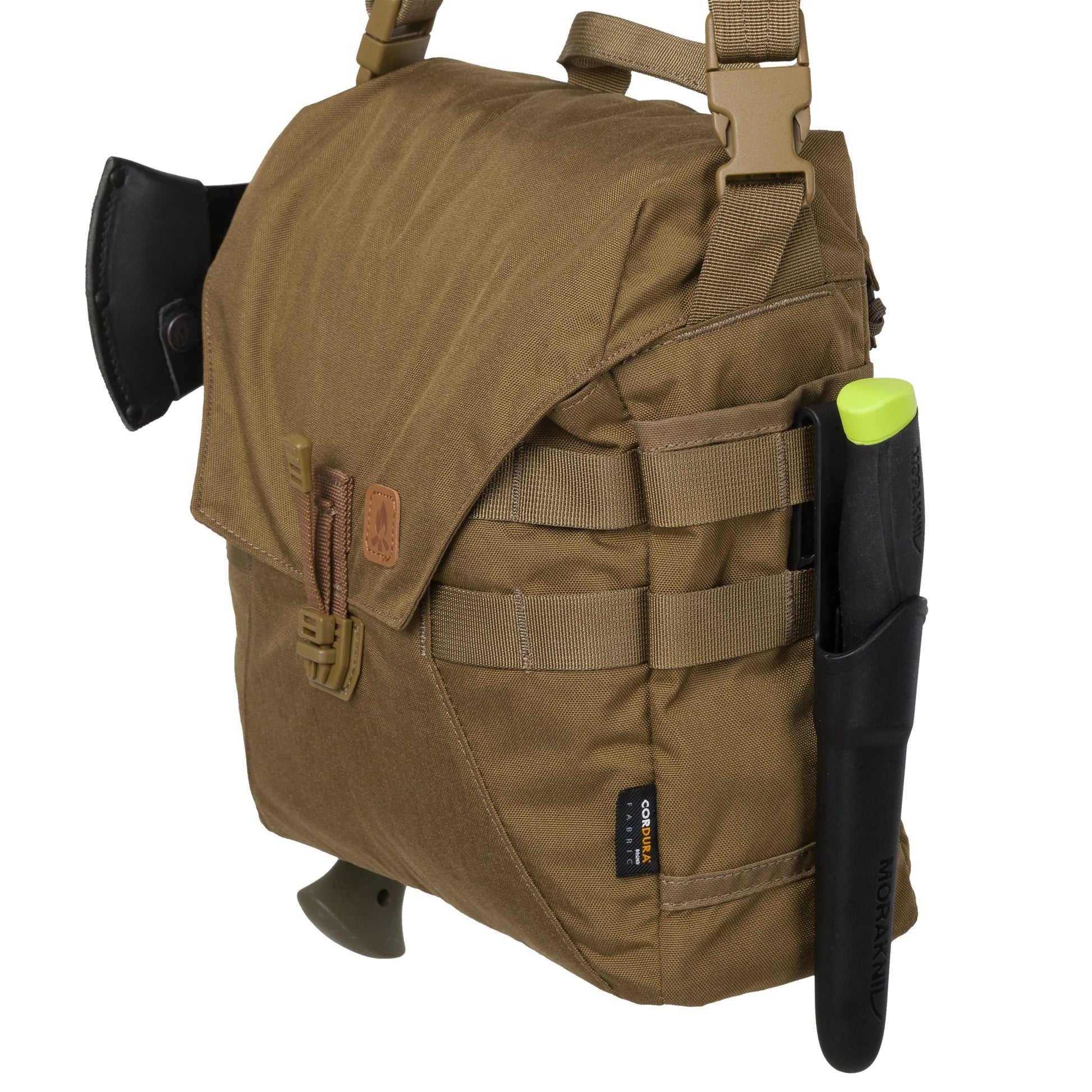 Bolso bandolera Haversack Earth Brown/Clay con sistema MOLLE/PALS, dos bolsillos exteriores y dos compartimentos interiores