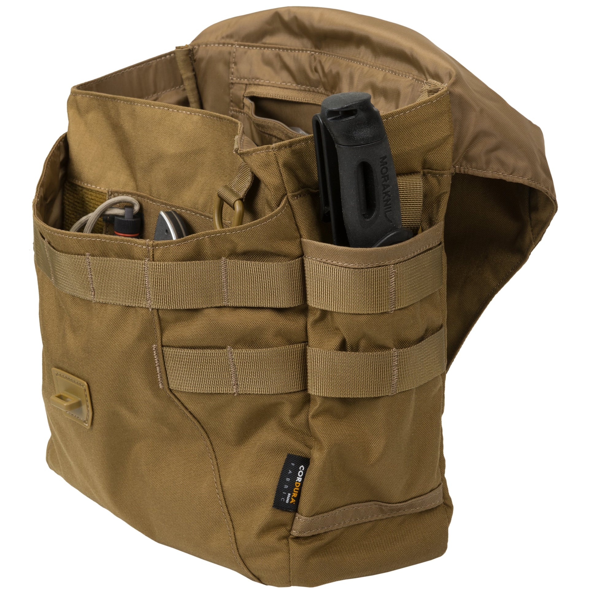 Bolso bandolera Haversack Earth Brown/Clay con sistema MOLLE/PALS, dos bolsillos exteriores y dos compartimentos interiores