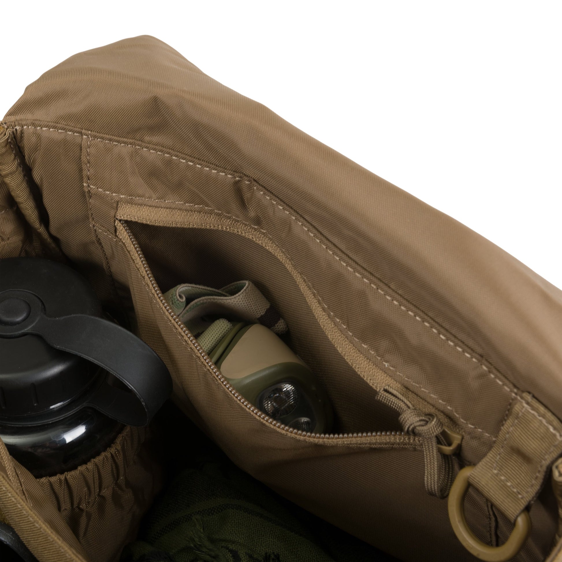 Bolso bandolera Haversack Earth Brown/Clay con sistema MOLLE/PALS, dos bolsillos exteriores y dos compartimentos interiores