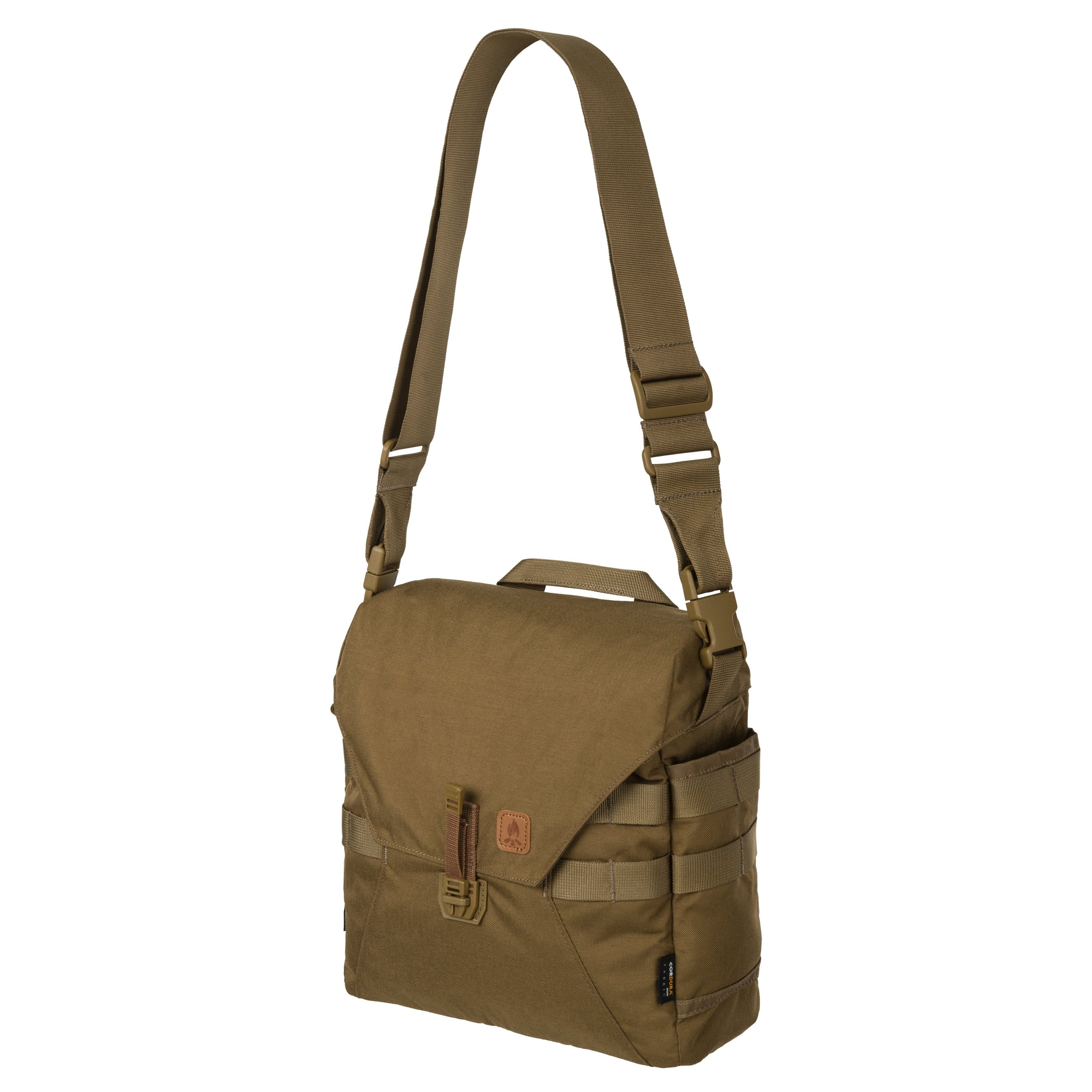 Bolso bandolera Haversack Earth Brown/Clay con sistema MOLLE/PALS, dos bolsillos exteriores y dos compartimentos interiores