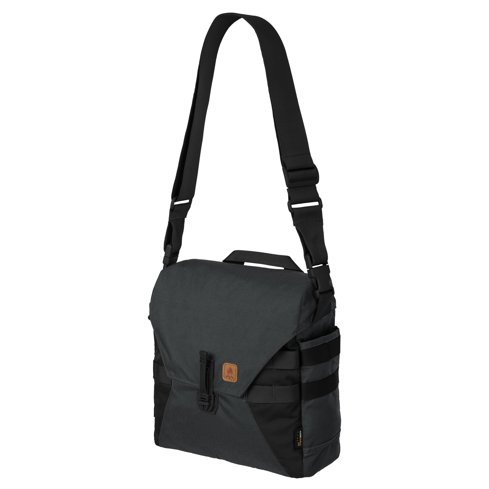 Bolsa bandolera HAVERSACK negra con sistema MOLLE/PALS y dos bolsillos Helikon-Tex