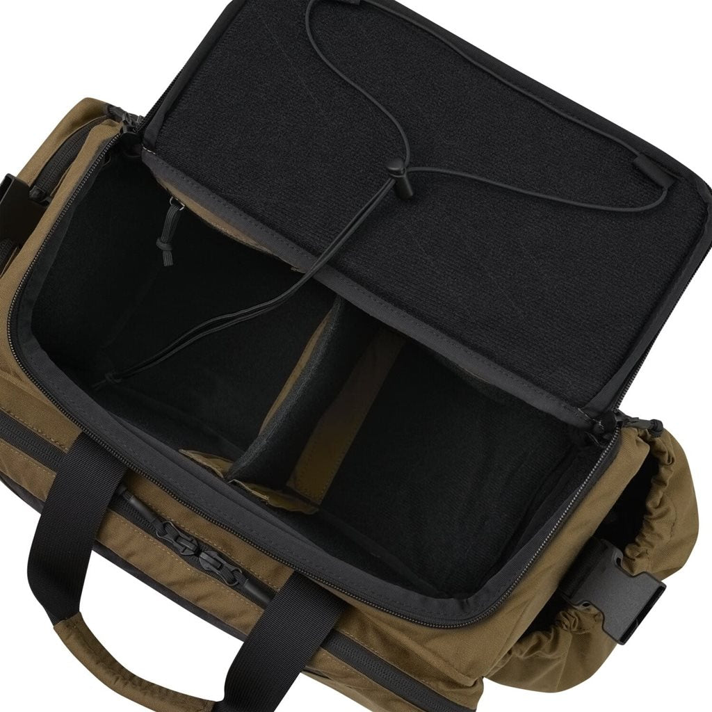Bolsa táctica MISSION Cordura® negra con base de tacos de goma