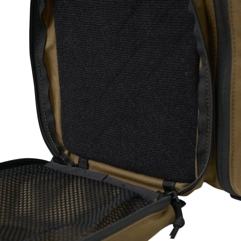 Bolsa táctica MISSION Cordura® negra con base de tacos de goma