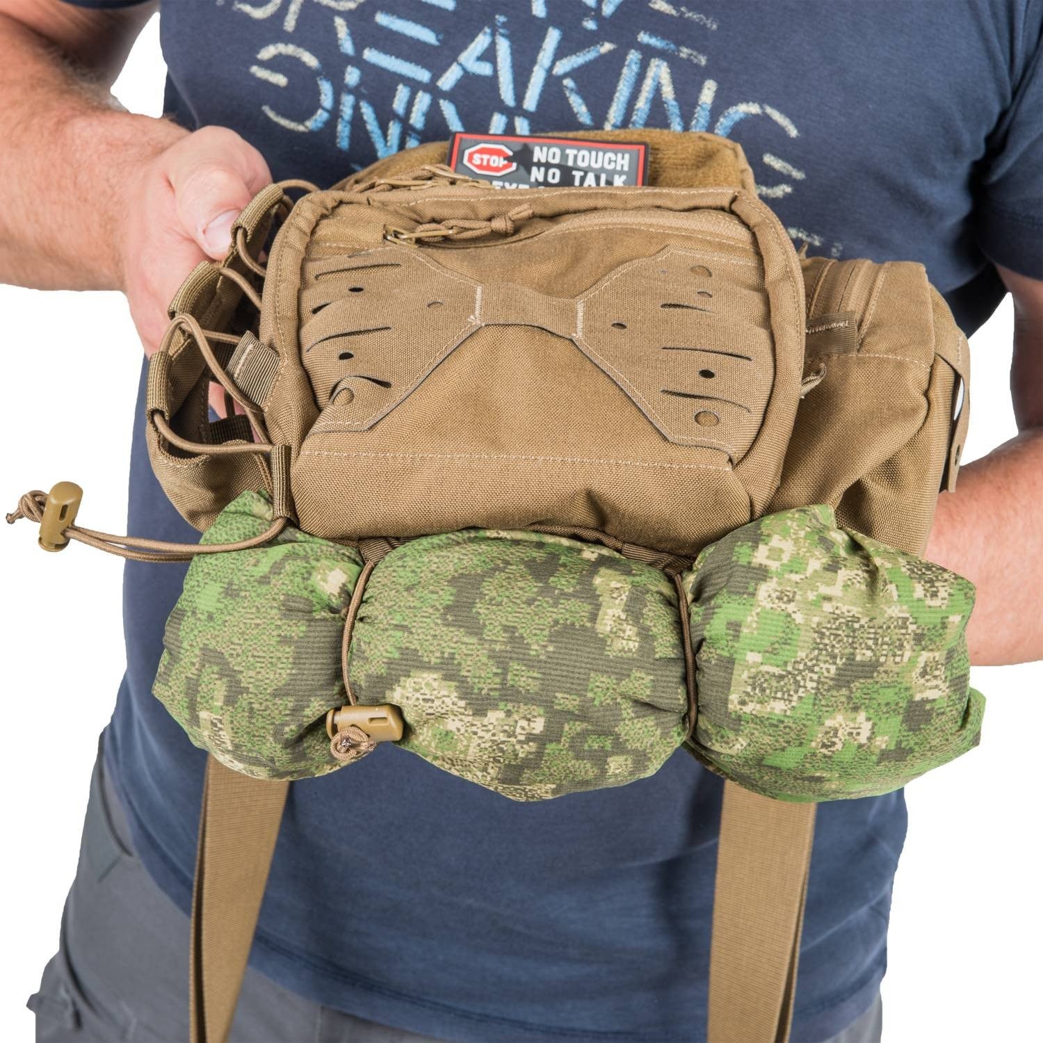 Bolso bandolera EDC NP azul, compacto con compartimento principal y organizador interior