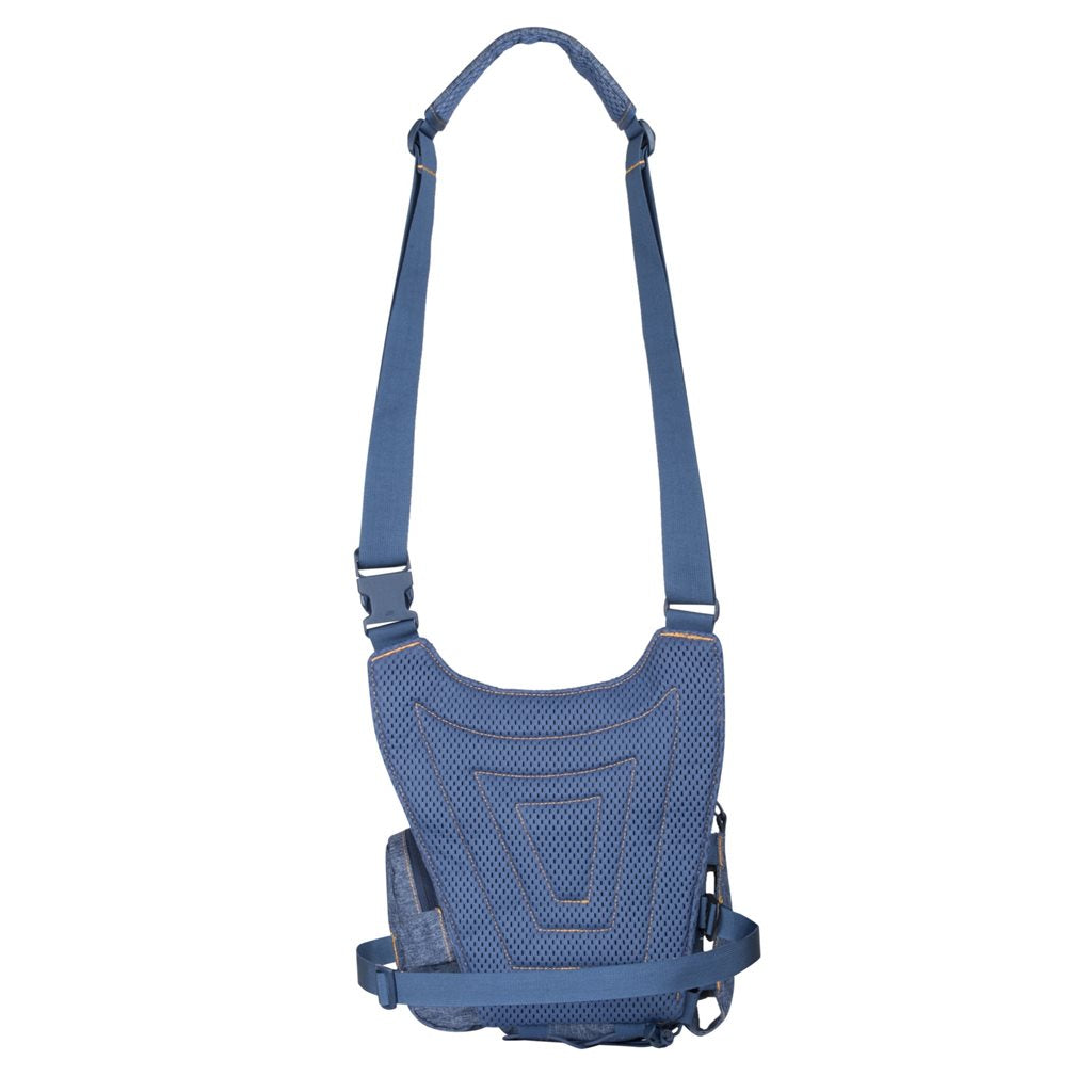 Bolso bandolera EDC NP azul, compacto con compartimento principal y organizador interior