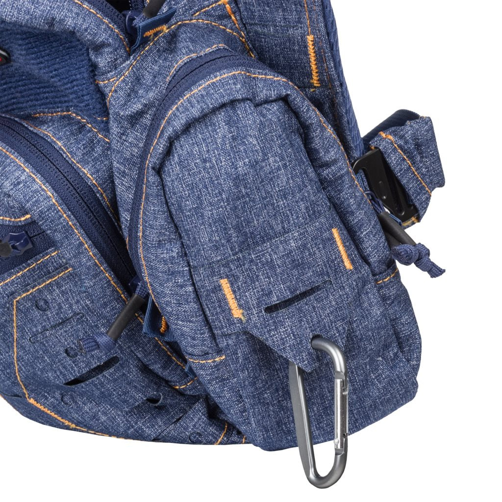 Bolso bandolera EDC NP azul, compacto con compartimento principal y organizador interior
