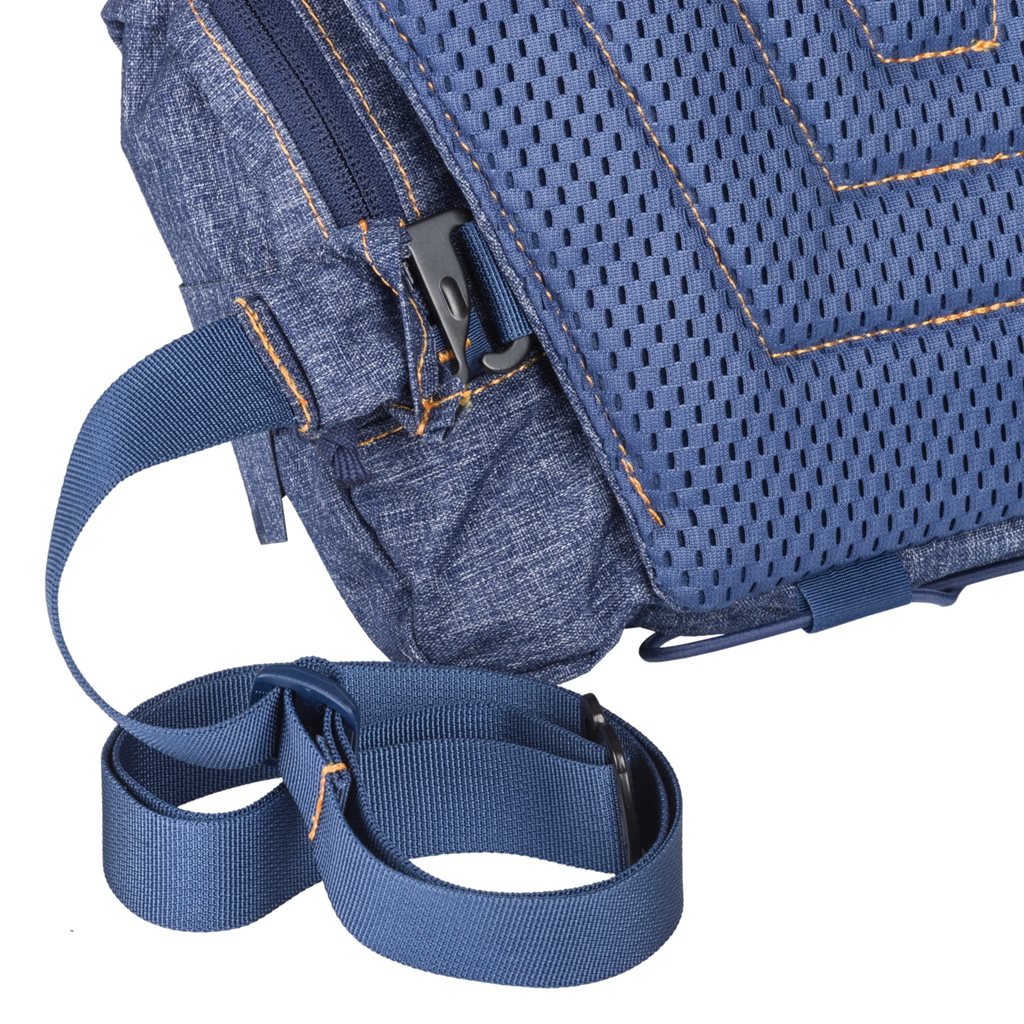 Bolso bandolera EDC NP azul, compacto con compartimento principal y organizador interior