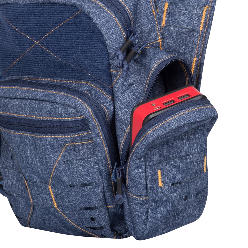 Bolso bandolera EDC NP azul, compacto con compartimento principal y organizador interior