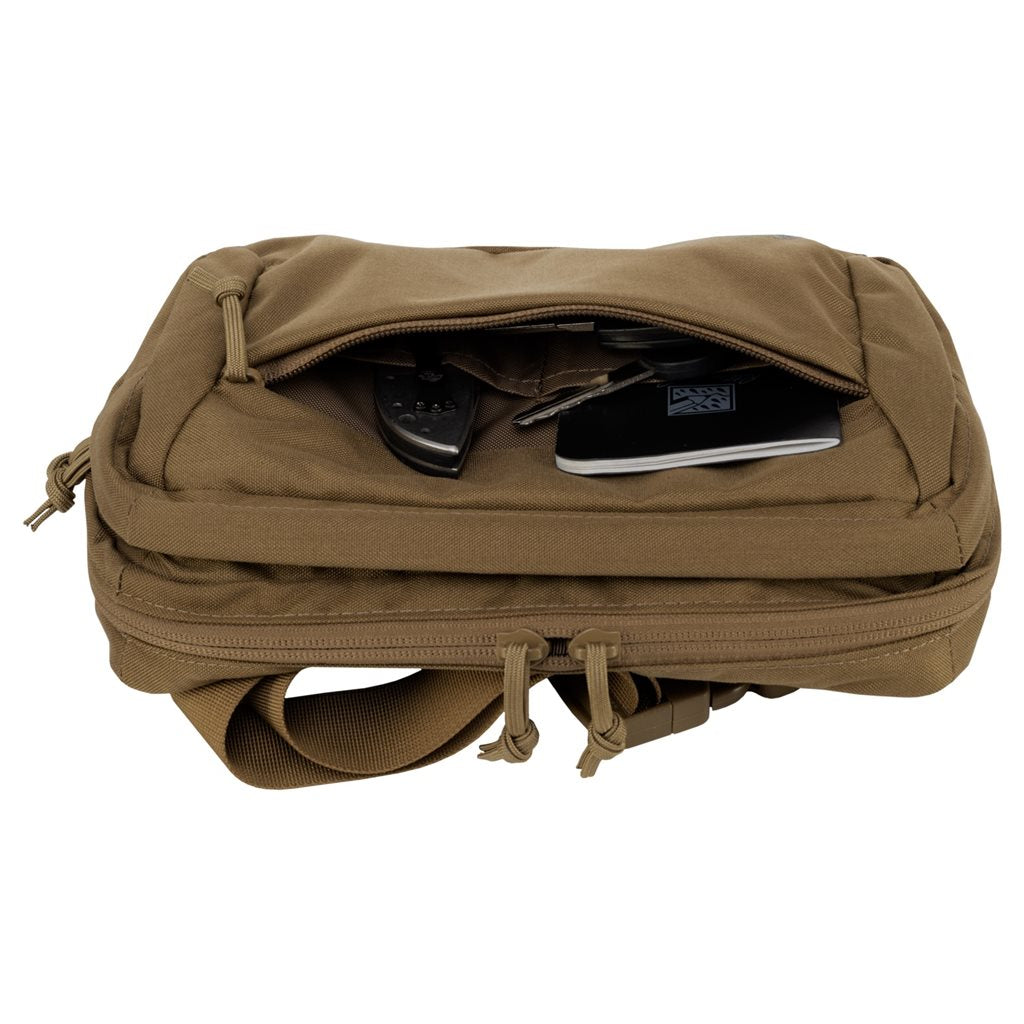 Riñonera RAT CCW negra de Cordura con 3 bolsillos y panel desmontable