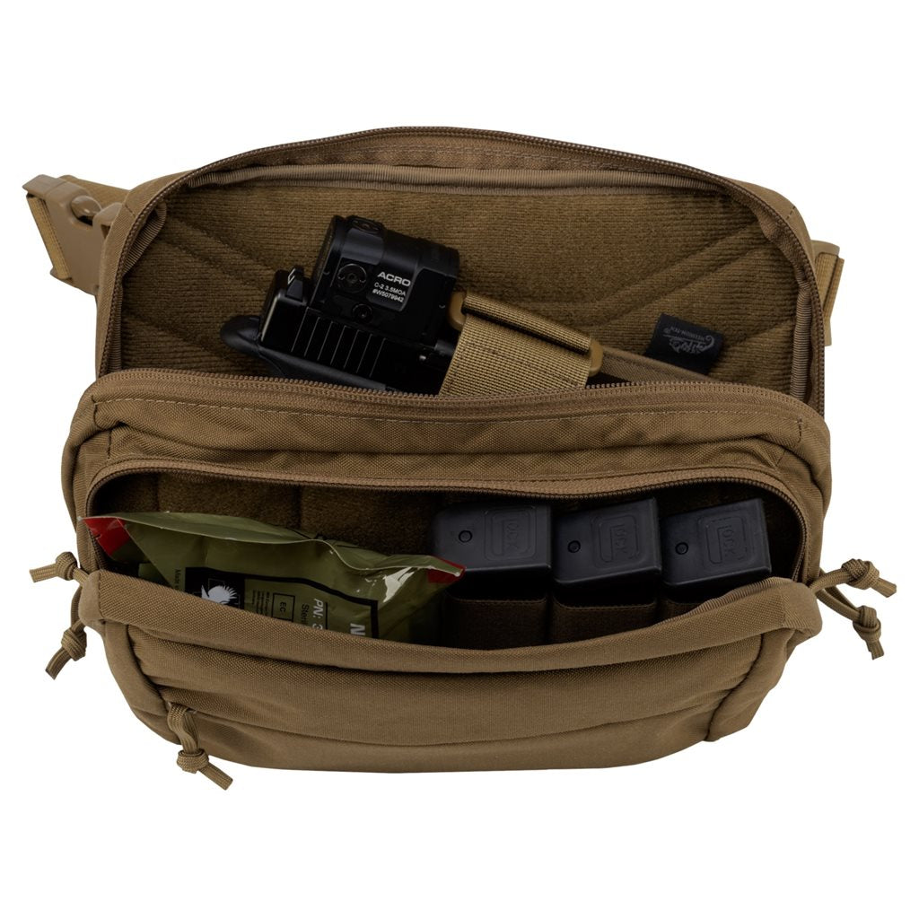 Riñonera RAT CCW negra de Cordura con 3 bolsillos y panel desmontable