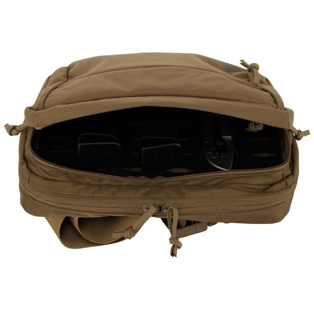 Riñonera RAT CCW negra de Cordura con 3 bolsillos y panel desmontable