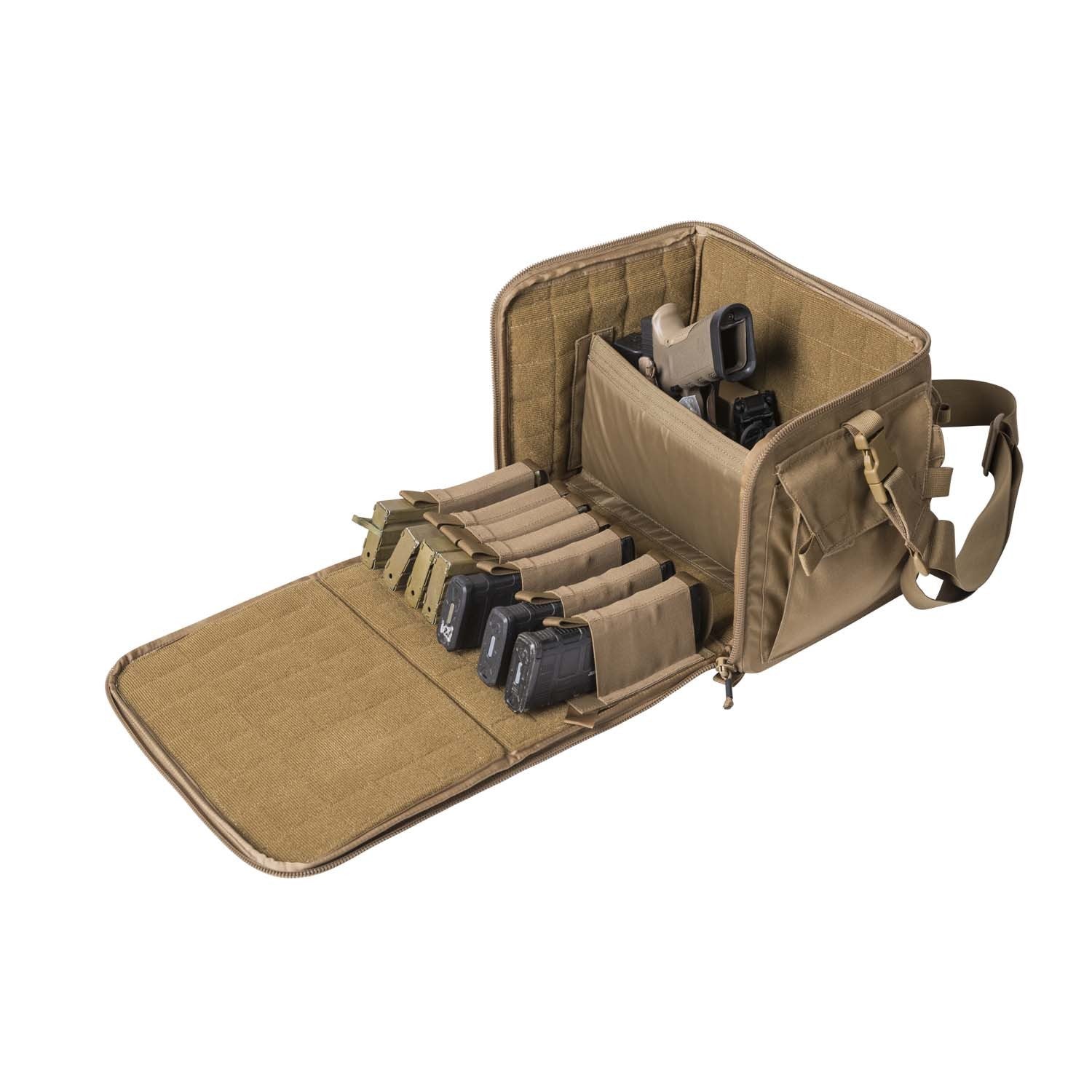 Bolsa RANGE COYOTE compacta para tiradores, interior para cargadores y múltiples bolsillos