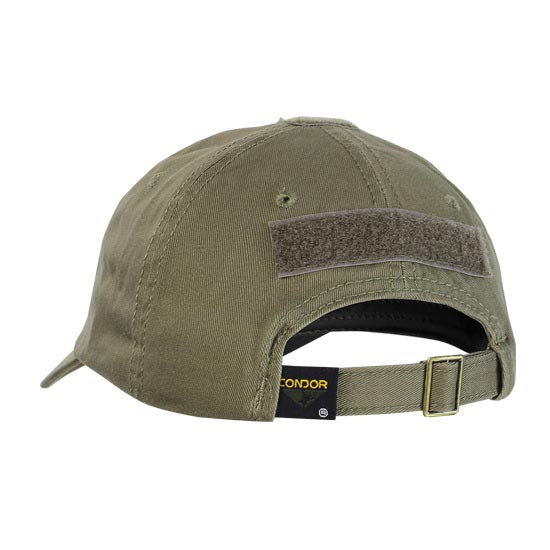 Gorra táctica OPERATOR de CONDOR vista frontal con paneles VELCRO