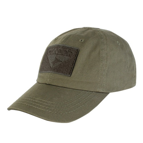 Gorra táctica OPERATOR de CONDOR vista frontal con paneles VELCRO