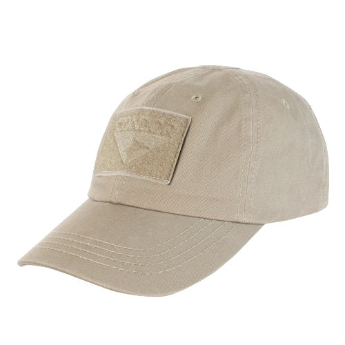 Gorra táctica OPERATOR de CONDOR vista frontal con paneles VELCRO