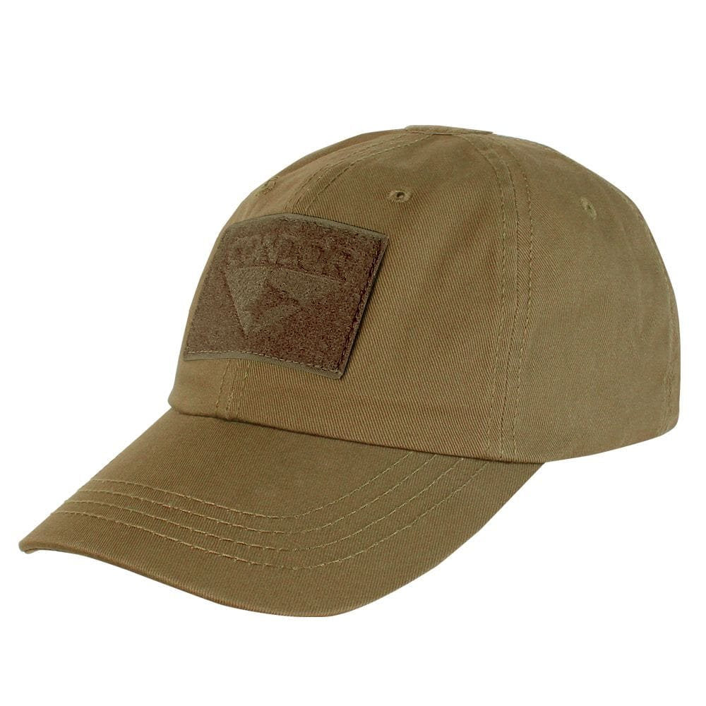 Gorra táctica OPERATOR de CONDOR vista frontal con paneles VELCRO