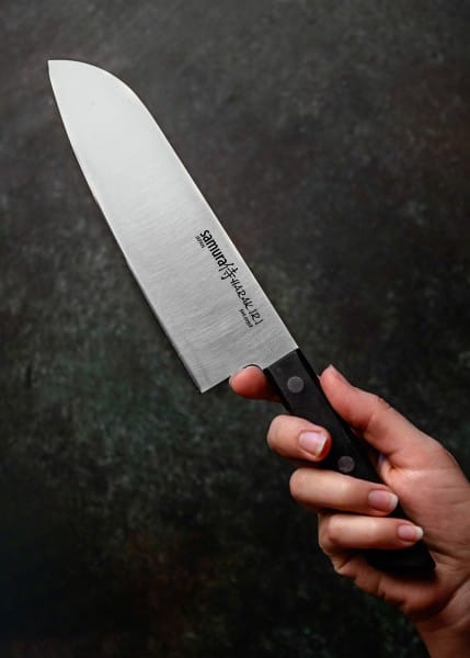 Cuchillo Samura Harakiri Santoku, 175 mm TCSHR-0095B - Espadas y Más