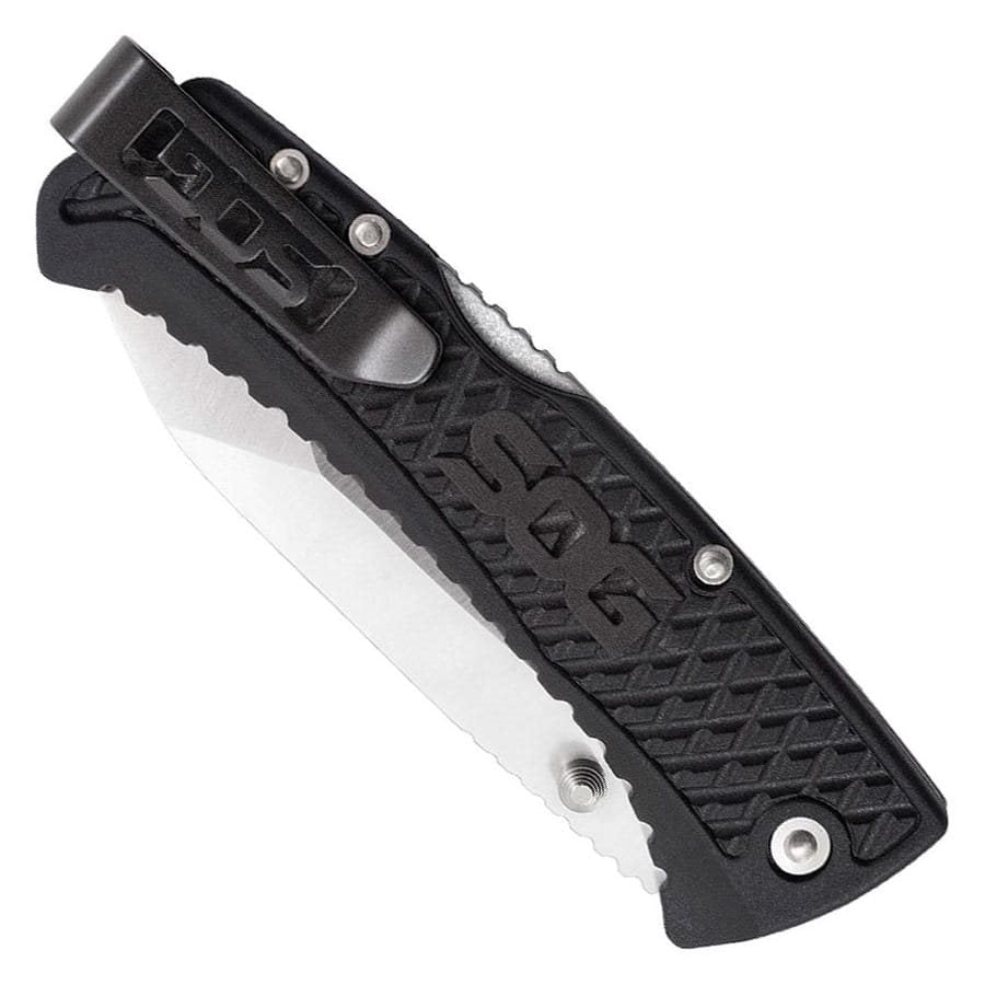 Navaja plegable TRACTION Lockback con hoja TANTO y clip de bolsillo